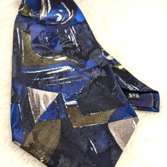 Vintage Men's Abstract Print 100% Silk Tie By K-E-T-C-H - Picture 8 of 11